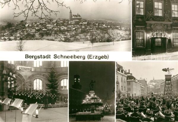 Schneeberg Erzgebirge Winterpanorama Weihnachtskonzert Pyrami