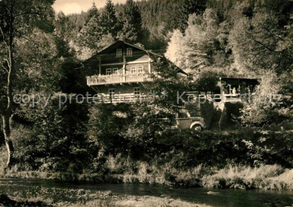 Schwarzburg Thueringer Wald HO Gaststätte Schweizerhaus im Schwarza