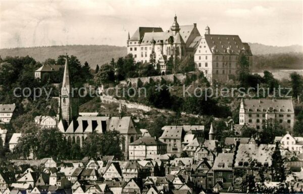 Marburg Lahn Stadtbild mit Schloss Universitätsstadt