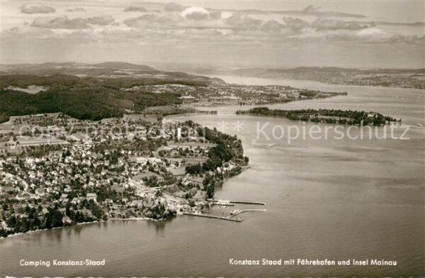 Staad Konstanz Fährehafen Insel Mainau Fliegeraufnahme