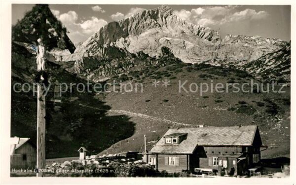Garmisch-Partenkirchen Hochalm gegen Alpspitze Kreuz Serie Deu