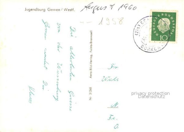 Gemen Jugendburg Original Fliegeraufnahme – Bild 2