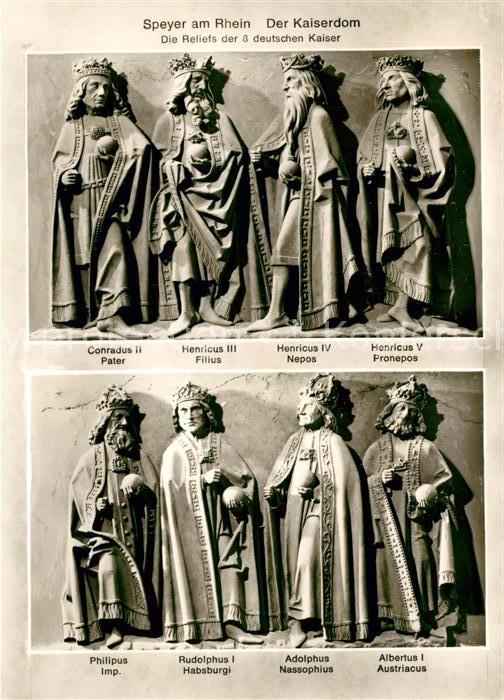 Speyer Rhein Kaiserdom Reliefs der 8 deutschen Kaise