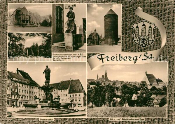 Freiberg Sachsen Studentenwohnheim Springbrunnen Scherin