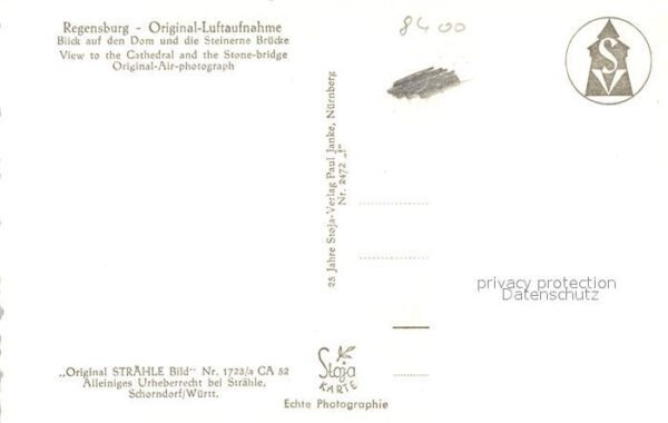 Regensburg Fliegeraufnahme Dom Steinerne Brücke – Bild 2