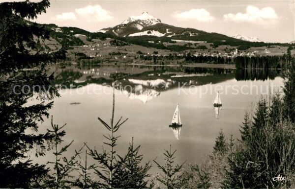 Wertach Blick über den Grüntensee auf den Grünt
