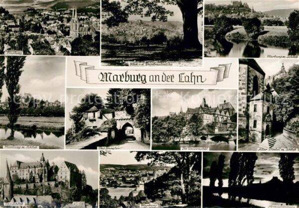 Marburg Lahn Fliegeraufnahme Weintrautseiche Schloss