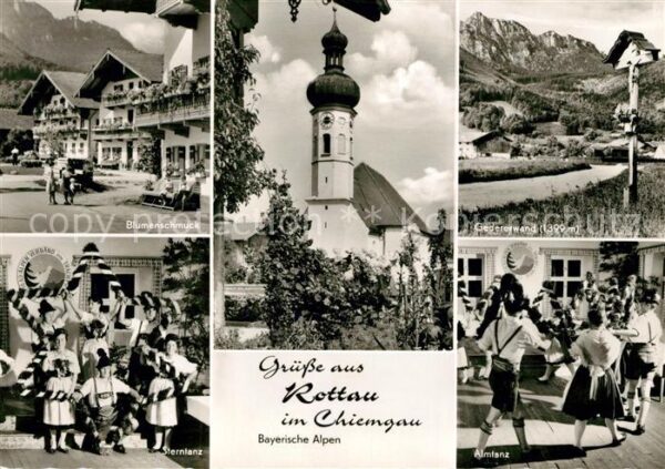 Rottau Chiemgau Blumenschmuck Kirche Sterntanz Almtanz