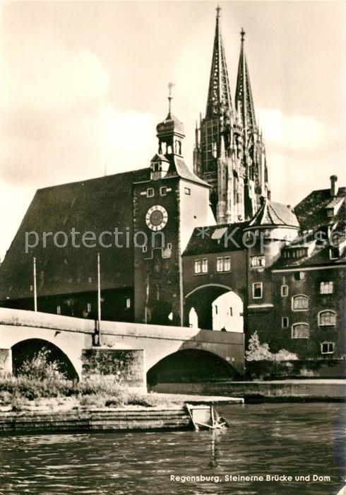 Regensburg Steinerne Brücke und Dom