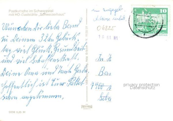 Schwarzburg Thueringer Wald Postkutsche im Schwarzatal HO Gaststätt – Bild 2