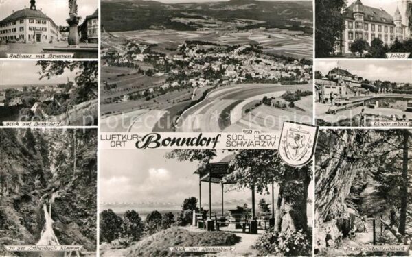 Bonndorf Schwarzwald Rathaus Brunnen Wasserfall Schloss Schw