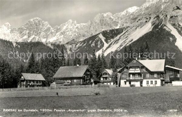 Ramsau Dachstein Steiermark Pension Angererhof gegen Dachsteingebir
