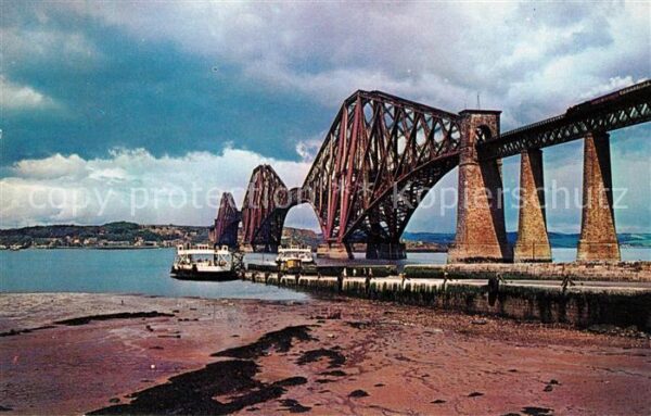 North Queensferry Forth Bridge crossing the Firth of Fort
