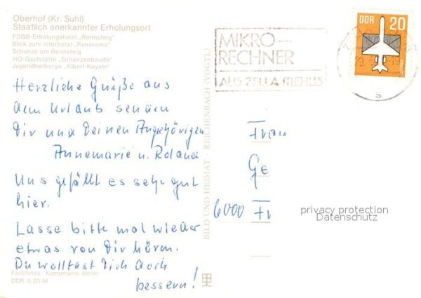 Oberhof Thueringen FDGB Erholungsheim Interhotel Panorama – Bild 2