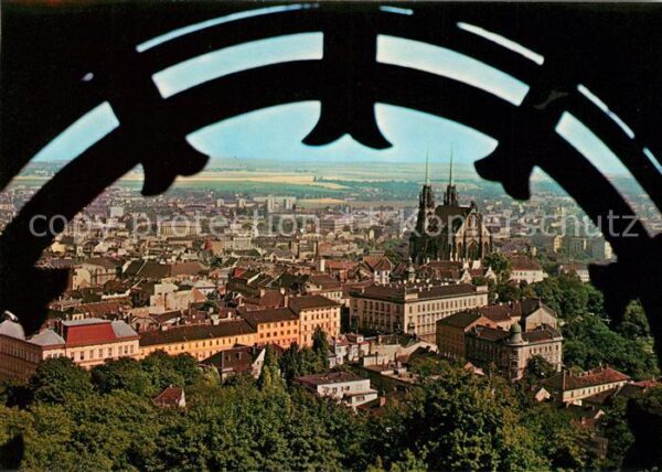 Brno Bruenn Gesamtansicht von Burg Spielberk aus