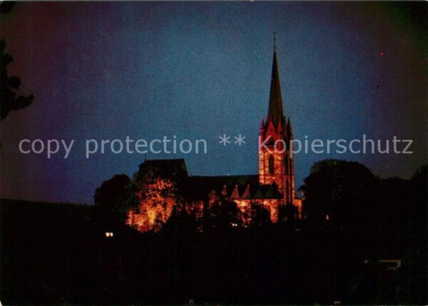 Frankenberg Eder Liebfrauenkirche auf der Burg bei Nacht