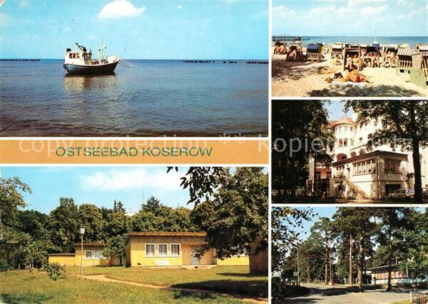 Koserow Ostseebad Usedom Fischkutter Bungalowsiedlung Erholungsh