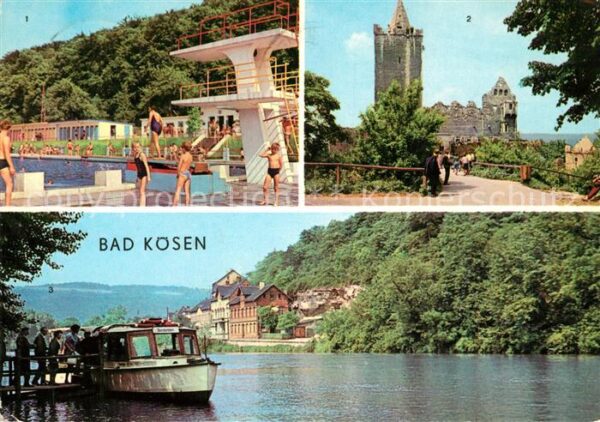 Bad Koesen Schwimmbad der Jugend Rudelsburg Dampfe