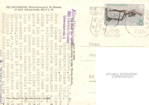 Dachsberg Suedschwarzwald Fliegeraufnahme Wittenschwand – Bild 2