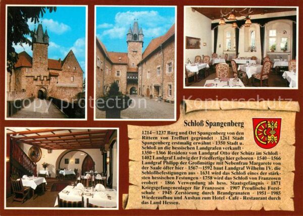 Spangenberg Hessen Schloss Hotel Restaurant Geschichte Wap