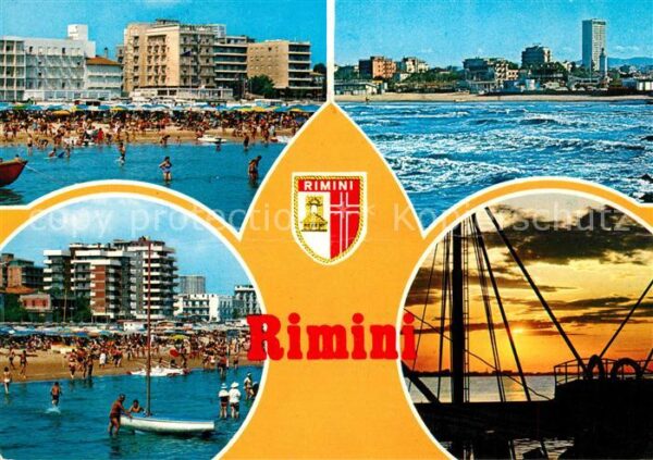 Rimini Strand Hotels Hafen Abendstimmung am Me