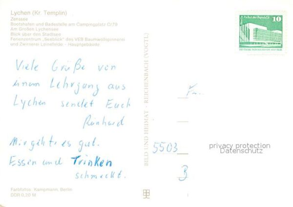 Lychen Zenssee Bootshafen Badestelle Campingpl – Bild 2