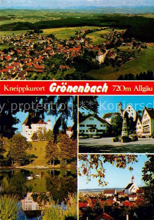 Bad Groenenbach Fliegeraufnahme Schloss Schwanenteich M