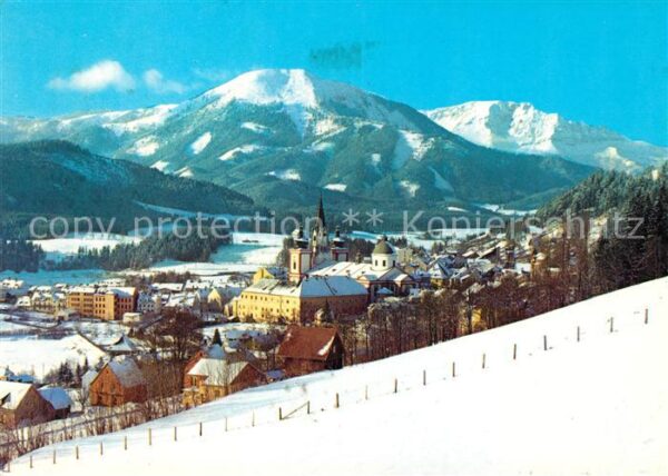 Mariazell Steiermark Winterpanorama mit Gemeinde Alpe und Öt