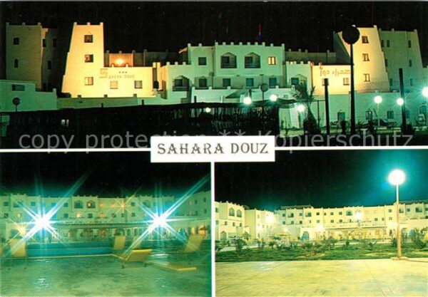 Le Bardo Tunis Hotel Sahara Douz Swiming Pool Nachtauf