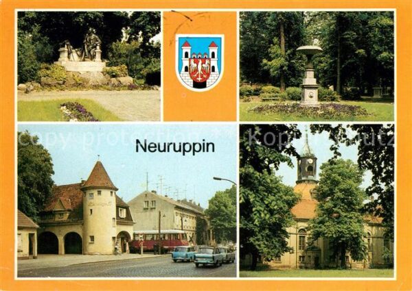 Neuruppin Fontanedenkmal Tempelgarten Bahnhof Rhe