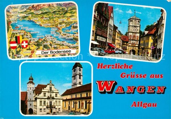 Wangen Allgaeu Bodensee und Umgebung aus der Vogelpers