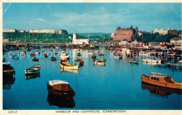 Scarborough UK Harbour and Lighthouse
