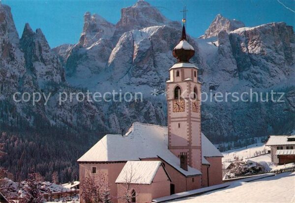 Colfosco Chiesa Val Badia Dolomiti Gadertal gege