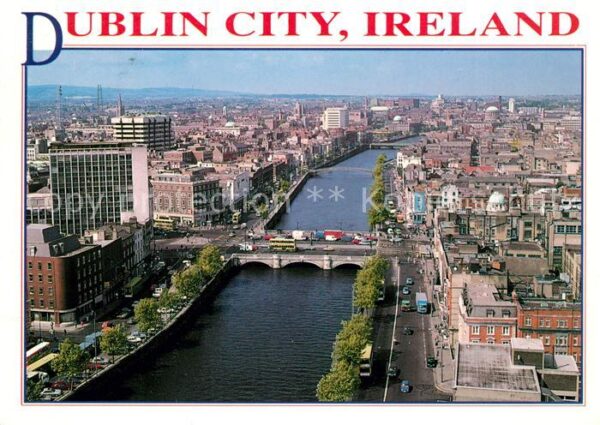 Dublin Ireland Stadtpanorama City Fliegeraufnahme