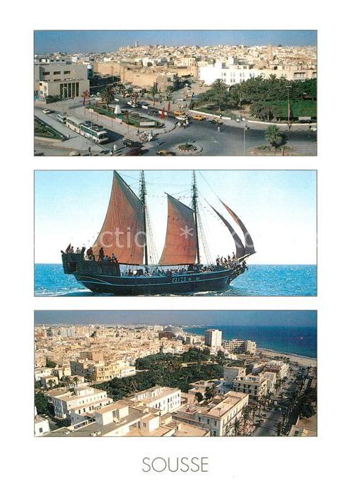SOUSSE  Tunesie Segelschiff Fliegeraufnahme