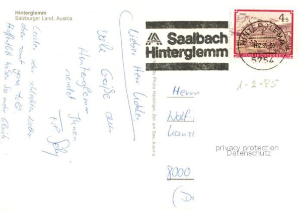 Hinterglemm Saalbach Wintersportplatz Allgäuer Alpen Herz – Bild 2