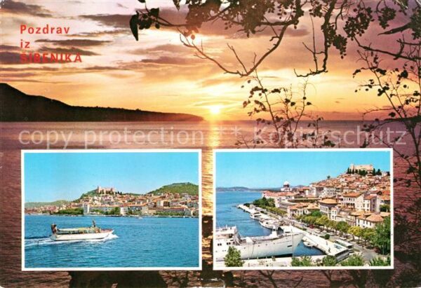 Sibenik Sonnenuntergang am Meer Hafen Küste