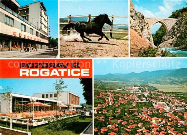 Rogatica Rogatice Strassenpartie Pferd Brücke Hotel Flieg