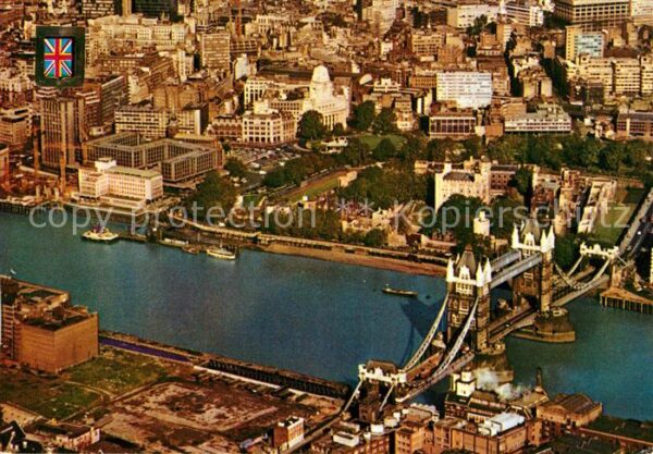 London Tower Bridge aerial view