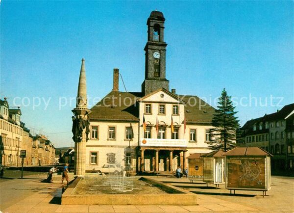 Rochlitz Sachsen Blick zum Rathaus