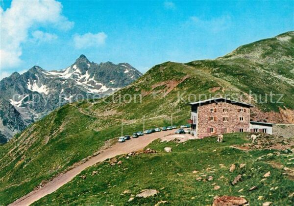 Penserjoch Passo di Pennes Alpenrosenhof mit Weisshorn