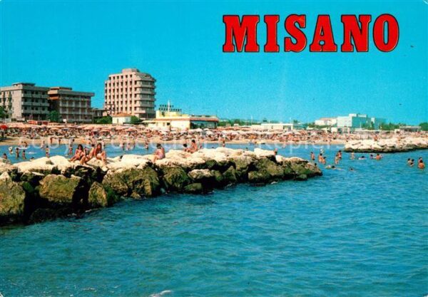 Misano Adriatico Alberghi e spiaggia visti dal mare Hote