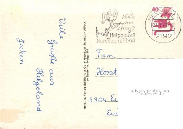 Insel Helgoland Fähre Ortsmotiv Denkmal Leuchtturm Hafe – Bild 2