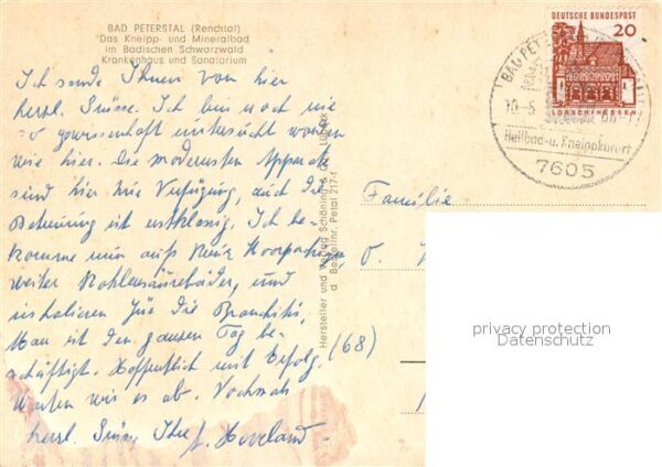 Bad Peterstal-Griesbach Krankenhaus Sanatorium Kneippbad Minera – Bild 2