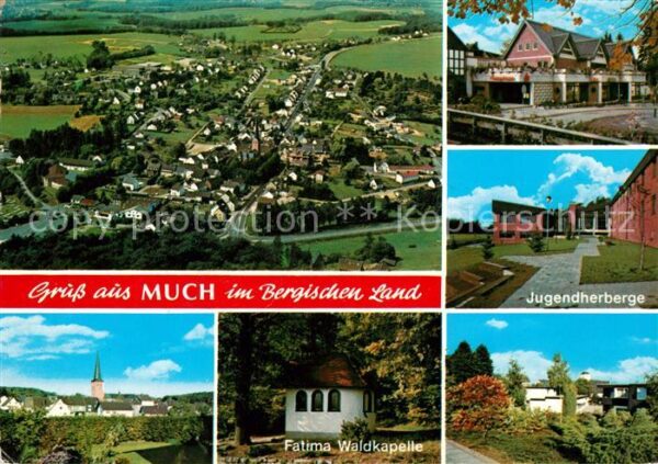 Much Fliegeraufnahme Ortsansicht mit Kirche