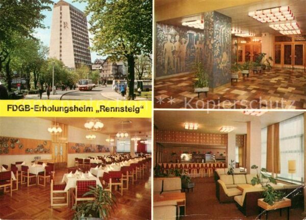 Oberhof Thueringen FDGb Erholungsheim Rennsteig Empfang Sp