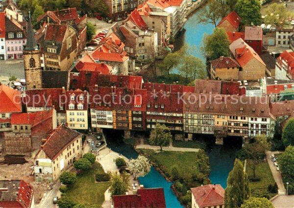 Erfurt Krämerbrücke Fliegeraufnahme