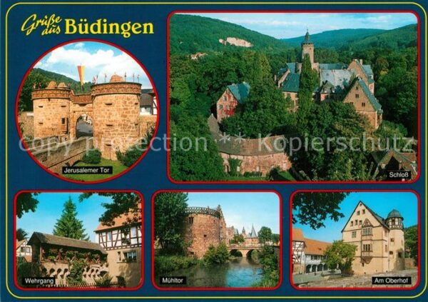 Buedingen Hessen Jerusalemer Tor Schloss Wehrgang Mühlto