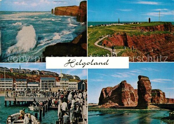 Helgoland Klippenweg Landungsbrücke Nordspitze La
