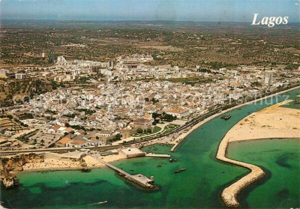 Lagos Algarve Portugal Fliegeraufnahme Hafen